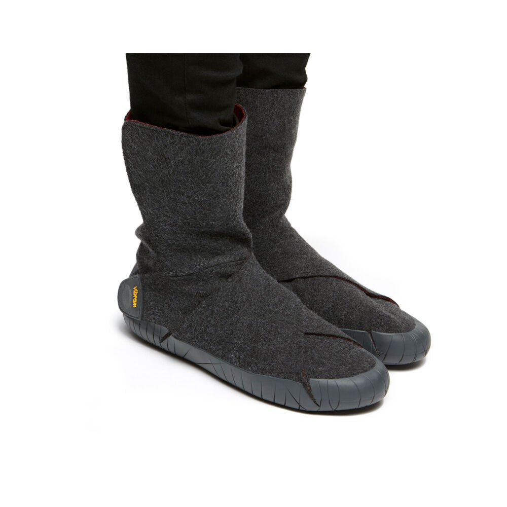 Vibram Furoshiki Mens Russian Felt Mid - Boots Grey - KPB827091